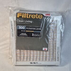 Filtrete 14x14x1 Air Filter, MPR 300, MERV 5 - Lot of 6 NEW Filters.